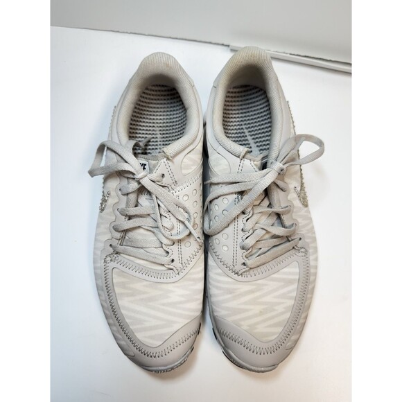 Nike Free 5.0 V4 Gray White Anthracite Women Training Custom Crystal Check Sz 8 - Picture 3 of 8